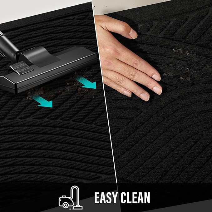 HIYARD Sturdy Front Door Mat, Absorbent Muddy Dirt Resist Welcome Door Mats - Image 6