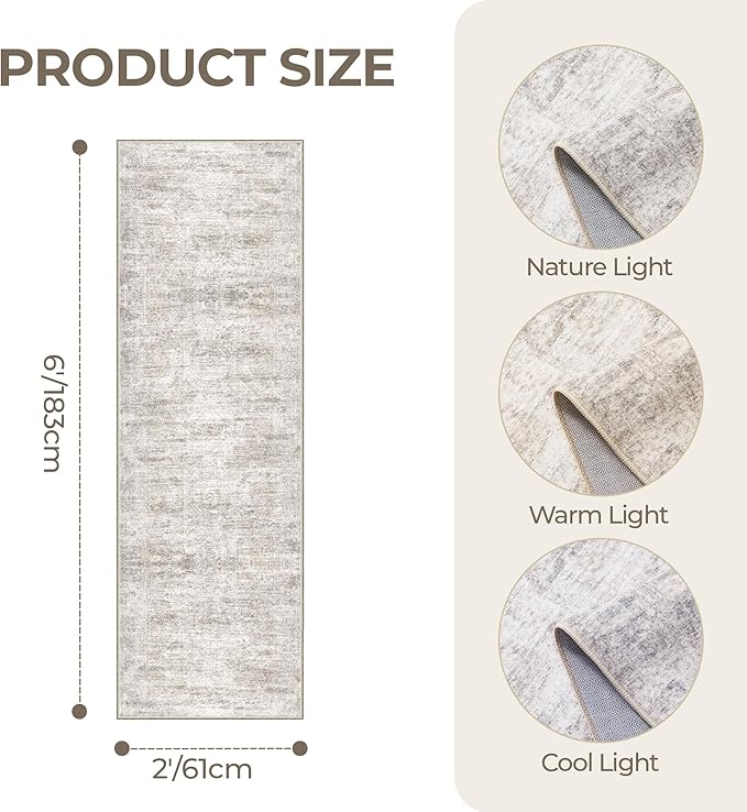 Washable Runner Rugs for Bedroom - Image 2