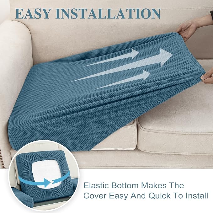 Couch Cushion Covers Seat Cushion Cover Stretch Couch Cover Separate Sectional - Image 5