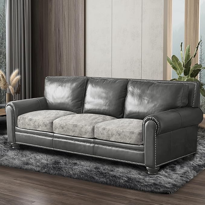 Leather Look Couch Cushion Covers Sofa Seat Slipcovers Sets Couches Furniture - Image 8