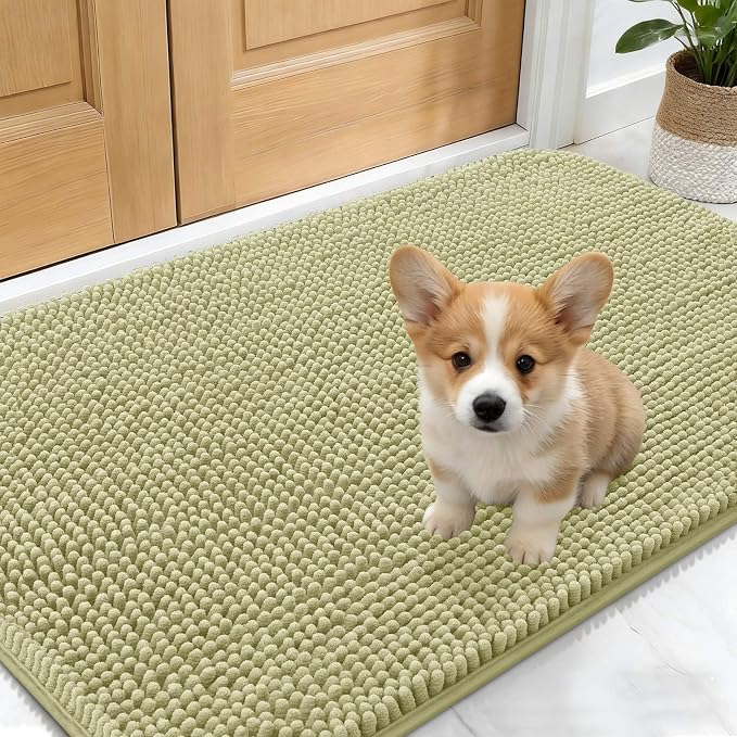 OLANLY Dog Door Mat for Muddy Paws 24x16, Absorbs Moisture and Dirt, Absorbent by OLANLY