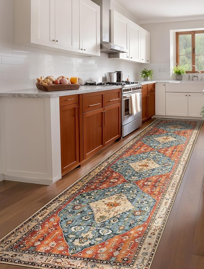 SERISSA Runner Rug for Hallways, Extra Long Boho Rug Ultra Soft Vintage Tribal - Image 2