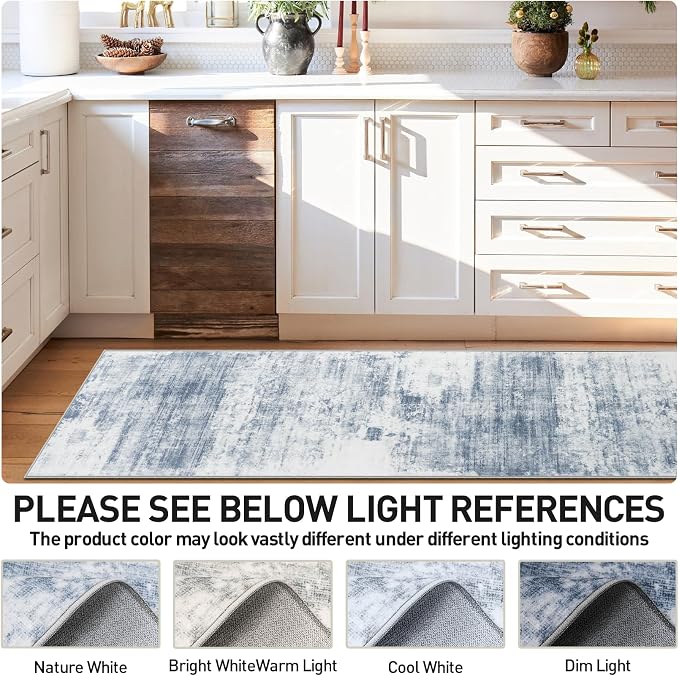 2'6''x8' Runner Rugs Washable Rug: Modern Abstract Living Room Rug Soft - Image 4