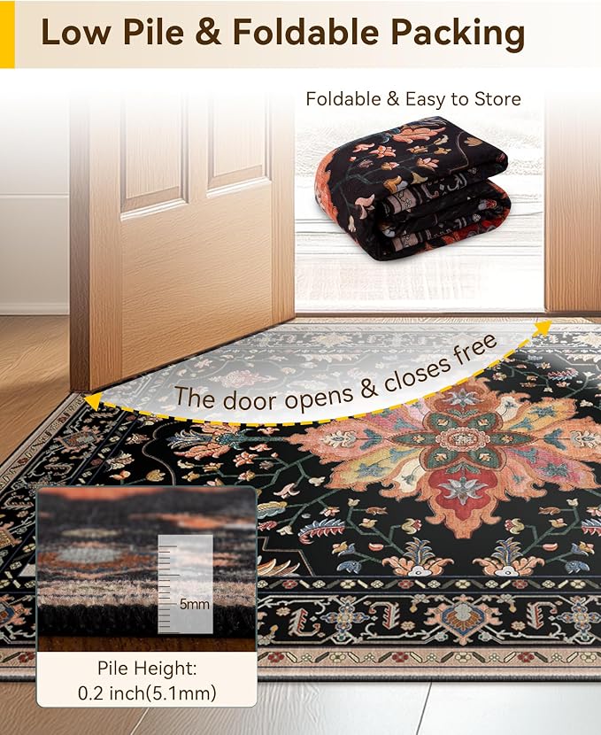 Area Rugs 2'x5' Runner Rug Non Slip Washable - Image 7