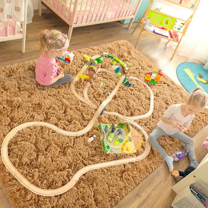 LOCHAS Ultra Soft Indoor Modern Area Rugs Fluffy Living Room Carpets - Image 4
