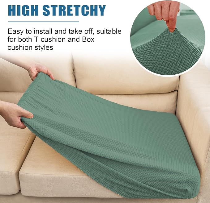 High Stretch Water Repellent Sofa Seat Cushion Covers Couch Slipcover Stretch - Image 5