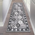 HEBE Hallway Runner Rug 2'x6' Washable Vintage Distressed Area Rugs Non Slip by HEBE