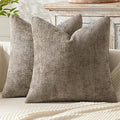 MIULEE Decorative Couch Throw Pillow Covers 22x22 Inch Neutral Khaki 2 Pack | by MIULEE