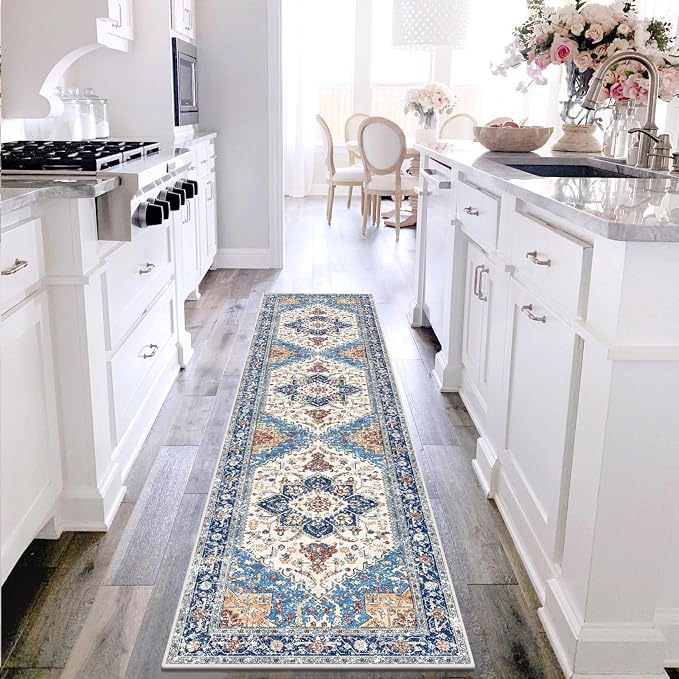 Yamaziot Washable Runner Rug, 2x8 Non-Slip Boho Vintage Hallway Rug - Image 7