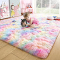 6x9 Large Rainbow Fluffy Soft Area Rug Non-Slip by ModernHomeDecor