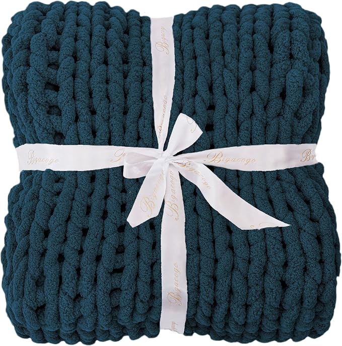 Bigacogo Chunky Knit Throw Blanket - Image 8