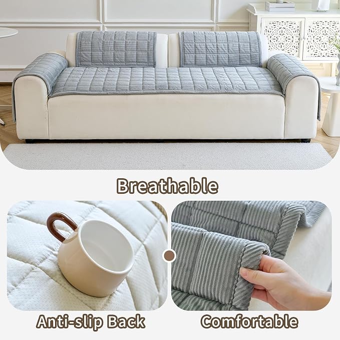 Couch Covers for Dogs Washable, Non Slip Couch Covers for Loveseat Sofa Pet - Image 5