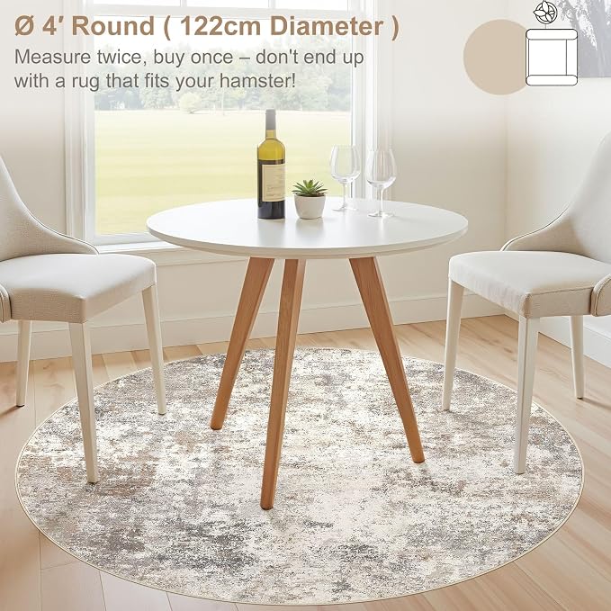 UERMEI 4ft Round Area Rug Living Room Rugs - Image 2