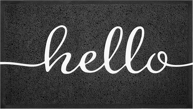 EARTHALL Door Mat Outside Inside Hello Doormat, Durable Floor Mat Non Slip Mat - Image 9