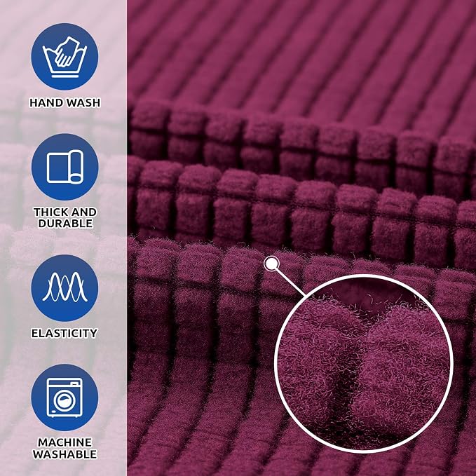 KEKUOU Stretch Single Sofa Slipcover 1 Piece Couch Sofa Cover Furniture - Image 3