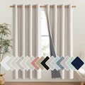 NICETOWN Brich Vintage Open Linen Weave Flax Thermal Curtains, 100% Blackout by NICETOWN