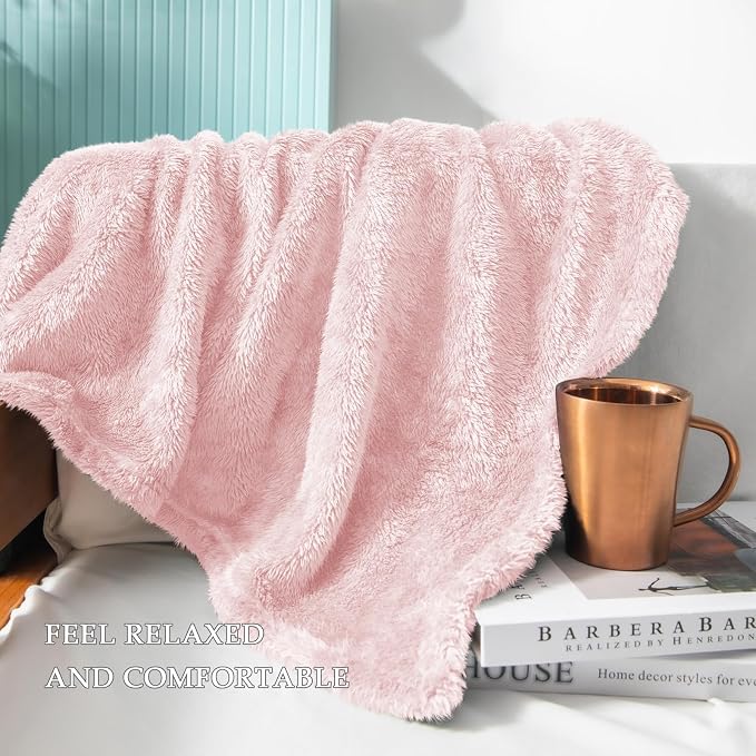 Exclusivo Mezcla Plush Fuzzy Fleece Bed Blanket Queen Size, Super Soft - Image 5