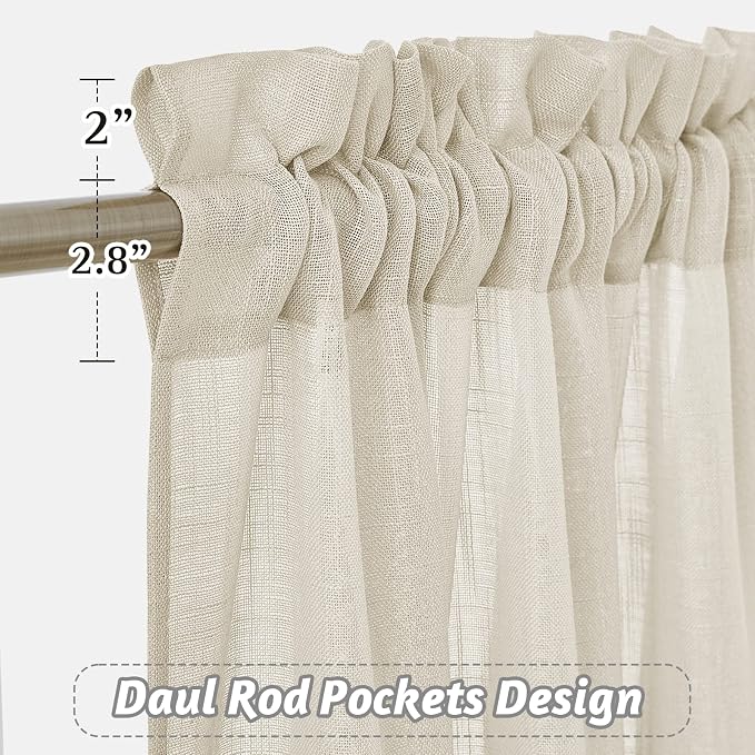 RYB HOME Window Toppers Valances - Image 5
