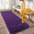 Soft Runner Rugs for Bedroom Hallways, 2x6 Purple Fluffy Shag Throw Area Rug by Ailyei