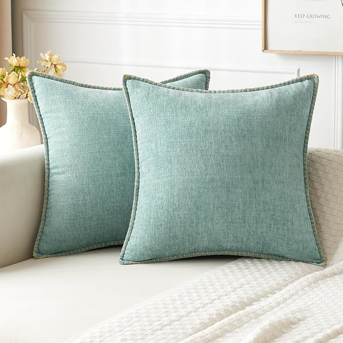 MIULEE Pack of 2 Couch Throw Pillow Covers Farmhouse Decorative Pillow Covers by MIULEE