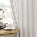 Joydeco Linen Curtains for Living Room, Light Filtering Rod Pocket Back Tab by JOYDECO