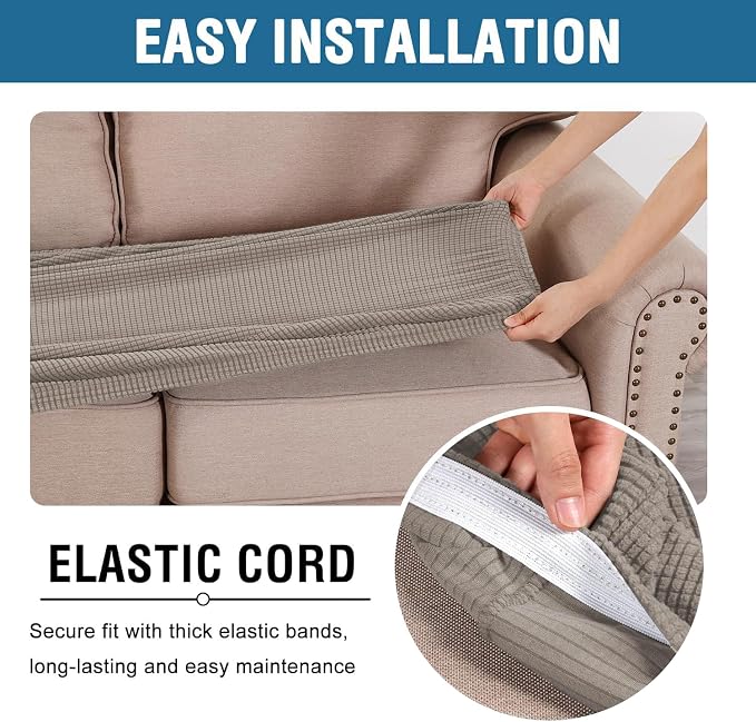 H.VERSAILTEX Super Stretch Individual Seat Cushion Covers - Image 5