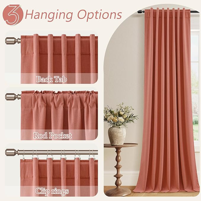 Guken 100% Blackout Curtains 90 Inch Length 2 Panels Set - Image 7