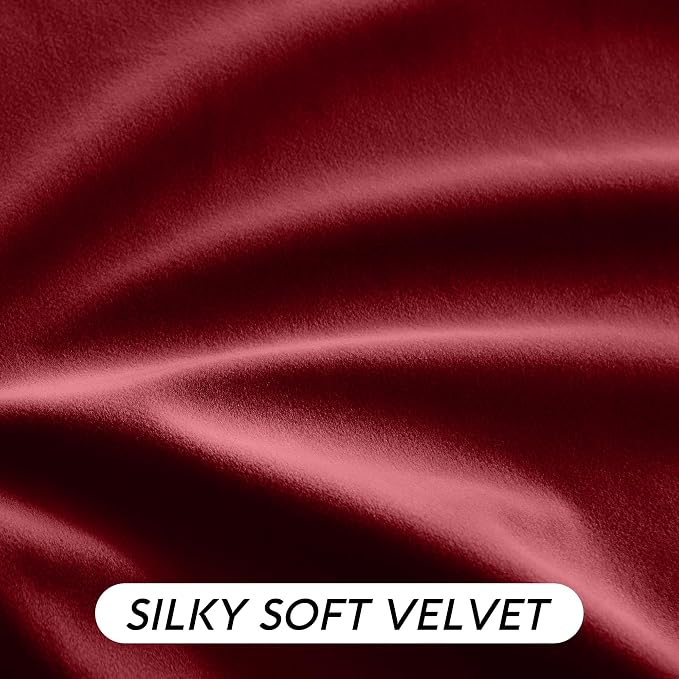 RYB HOME Red Velvet Curtains 84 inches - Image 6