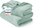 Bedsure GentleSoft Fleece Blanket Twin Size Sage Green by BEDSURE