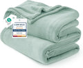 Bedsure GentleSoft Fleece Throw XL Blanket Sage Green by BEDSURE