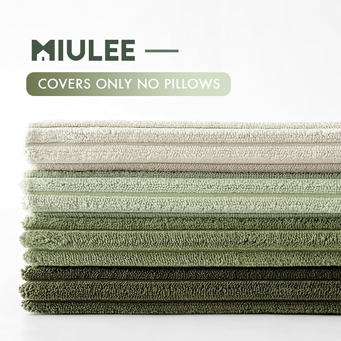 MIULEE Decorative Throw Pillow Covers Set of 4 Summer Light Green Gradient - Image 3