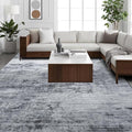 Toneed Abstract Area Rug 9x12 Modern Washable Rug Soft Non Slip Rug Low Pile by Toneed