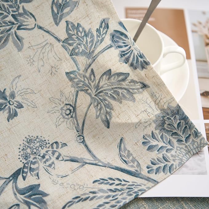 jinchan Linen Floral Curtains for Living Room - Image 6