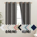 NICETOWN Grizzle Gray Vintage Linen 100% Blackout Curtains by NICETOWN