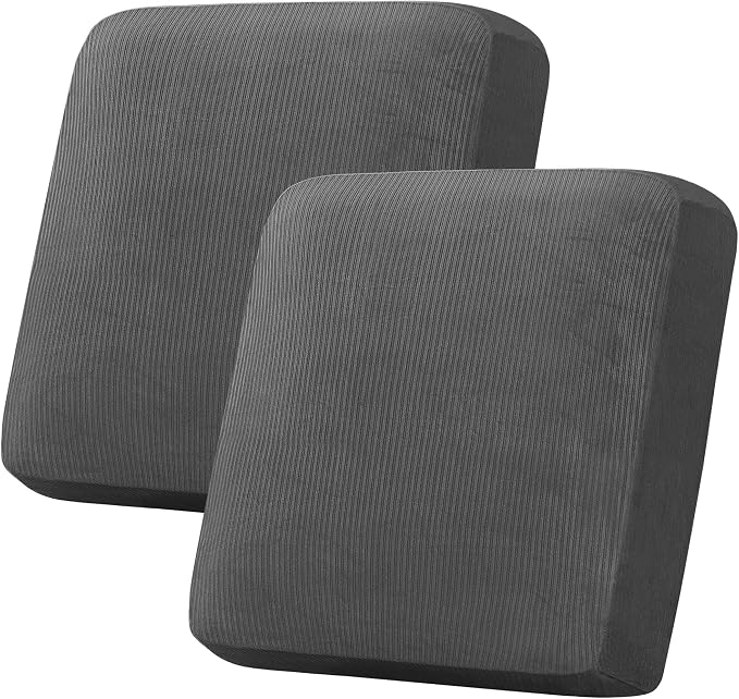 H.VERSAILTEX Velvet Stretch Couch Cushion Cover Plush Cushion Slipcover by HVERSAILTEX