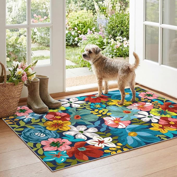 Floral Outdoor Rug - Image 4