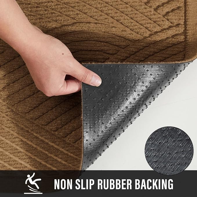 HIYARD Sturdy Front Door Mat, Absorbent Muddy Dirt Resist Welcome Door Mats - Image 5