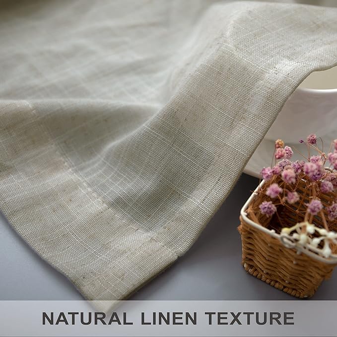 Pitalk Flax Linen Curtains 5 FT Wide by 84 Inches Long - Image 8