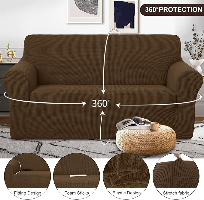 U-NICE HOME Oversized Stretch Loveseat Couch Cover Sofa Covers Washable Sofa - Image 4