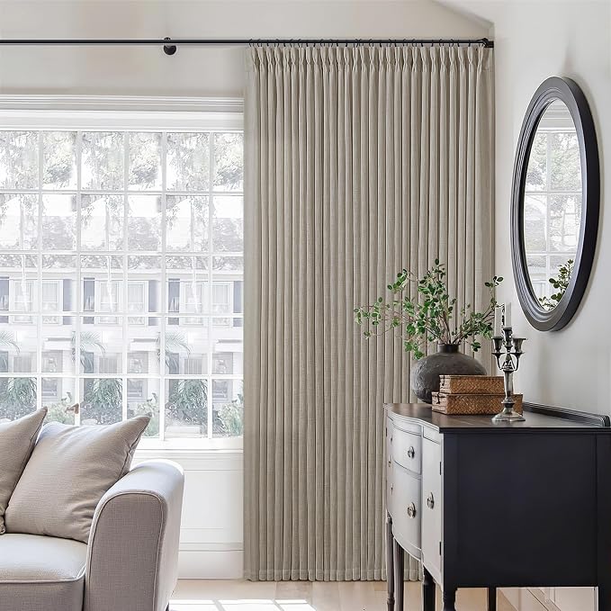 Burlywood Birch Linen Pinch Pleated Curtains 126 Inches Long | Light Filtering - Image 6