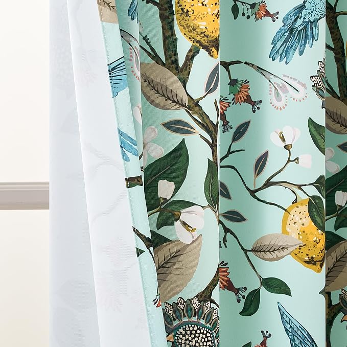 Topfinel 72 Inches Long Floral Curtains - Image 8