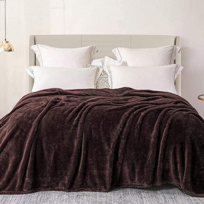 Exclusivo Mezcla Plush Fuzzy Fleece Bed Blanket Twin Size, Super Soft, Fluffy by ExclusivoMezcla