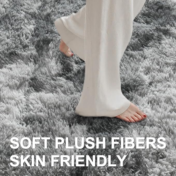 6x9 Ft Large Shag Rugs for Living Room Decor, Tie-Dyed Ultra Soft Fluffy Furry - Image 4