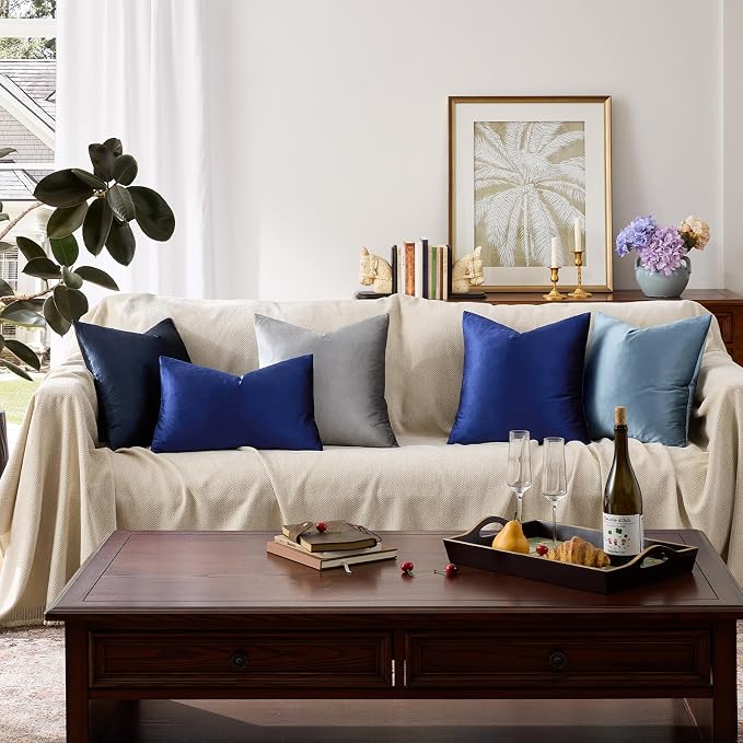 GIGIZAZA Blue Throw Pillow Covers 24x24 - Image 4