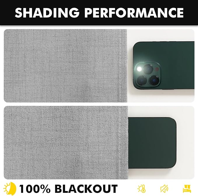 MIULEE 100% Blackout Linen Curtains - Image 7