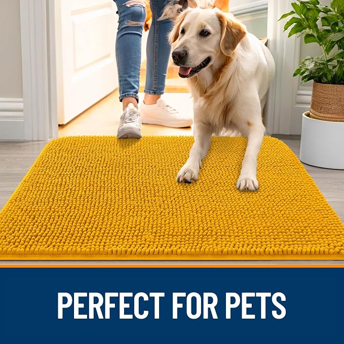 OLANLY Dog Door Mat for Muddy Paws 47x17, Absorbs Moisture and Dirt, Absorbent - Image 6