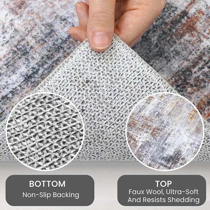 IOHOUZE Abstract Area Rugs 9x12 Ft Washable Large Rugs - Image 4