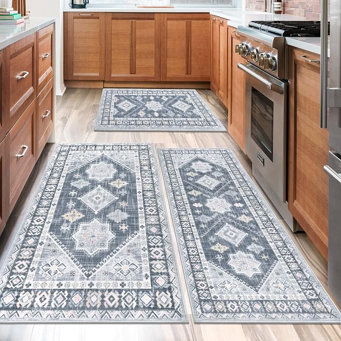 HEBE Boho Kitchen Rug Sets 3 Piece - Image 7