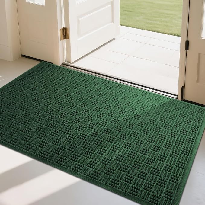 Mibao Front Door Mat Indoor Outdoor Entrance, Dirt Trapping Waterproof by Mibao