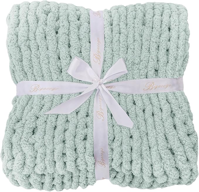 Bigacogo Chunky Knit Throw Blanket - Image 7